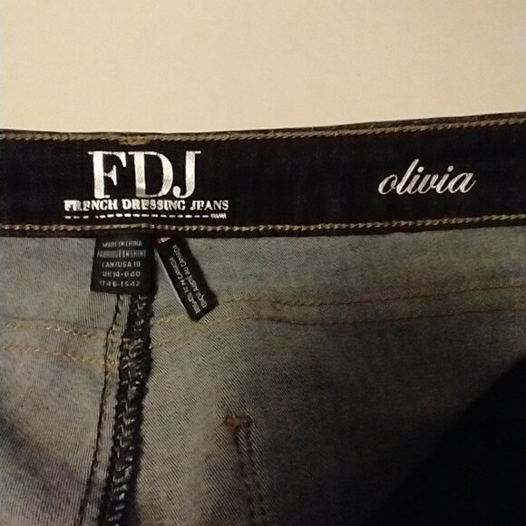 French Dressing Olivia Jean, Dark Wash, Slim Leg Size 10 - Picture 5 of 7